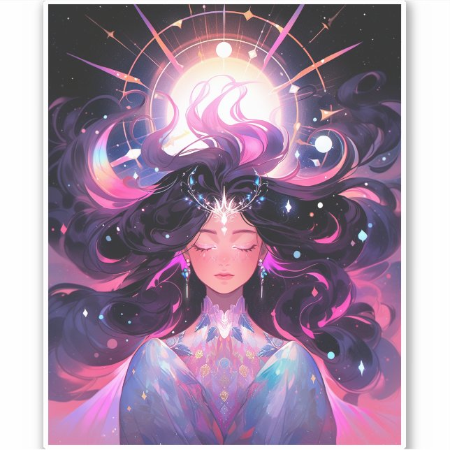 Adesivo Princesa Mágica Anime Girl (Frente)