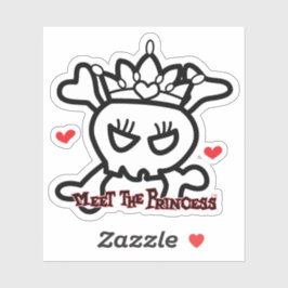 Adesivo Princesa Ossos Crânio&Cruzados com tiara