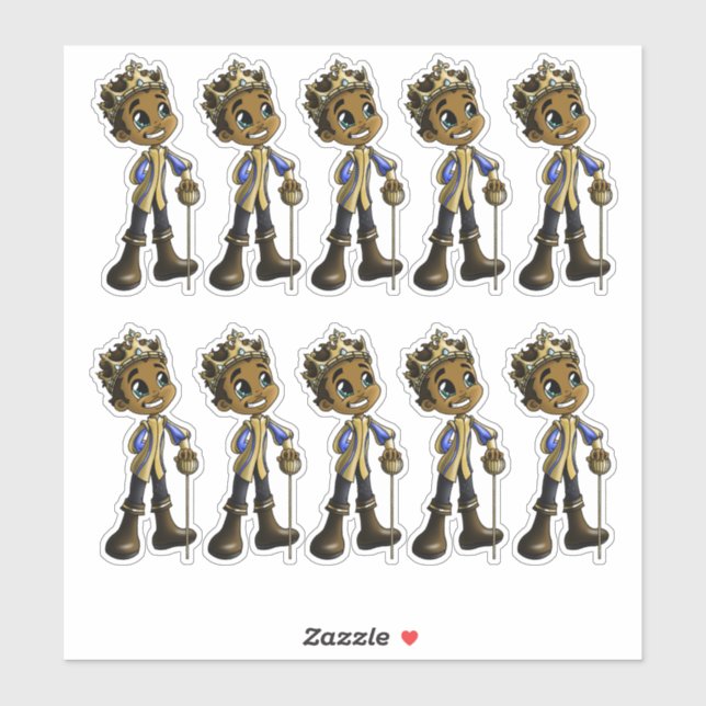 Adesivo Príncipes Afro-Americanos (Folha)