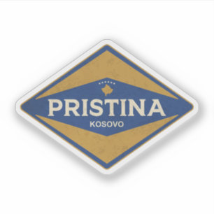 Adesivo Pristina Kosovo Vintage