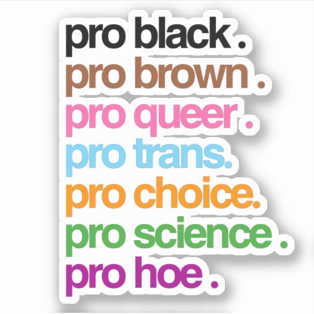 Adesivo Pro Preto Pro Marrom Pro Queer (Frente)