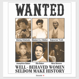Adesivo Procurados historiadoras negras