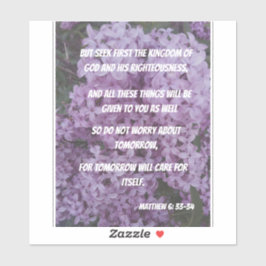 Adesivo Procure Deus e não se preocupe com a Bíblia.