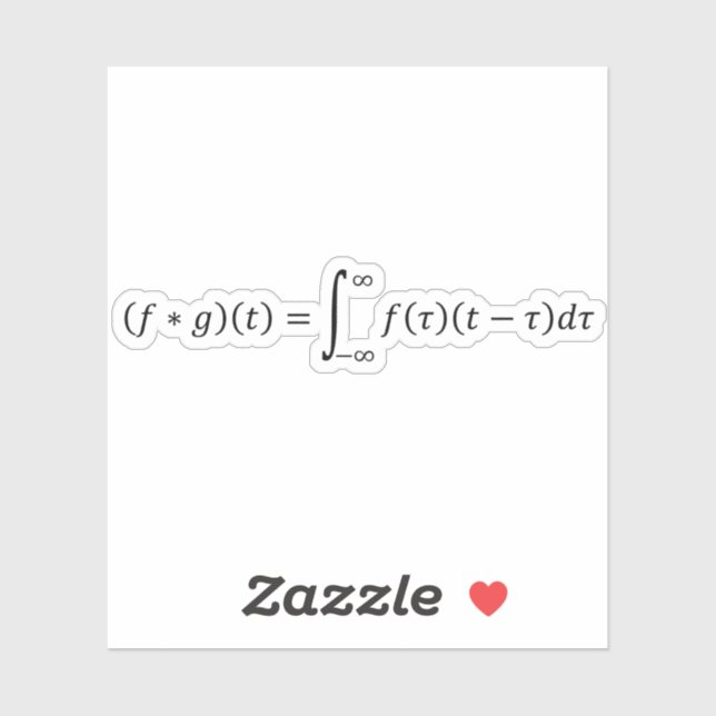 Adesivo Produto De Convolução De Duas Funções (Folha)
