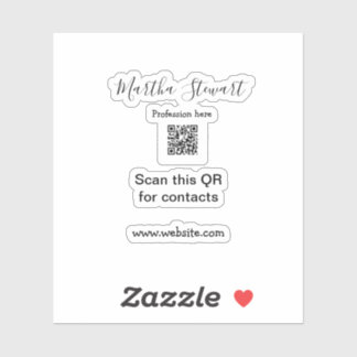 Adesivo Profession add QR code details website company bus