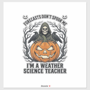 Adesivo Professor de Clima Halloween Sinistro Ceifador Abó