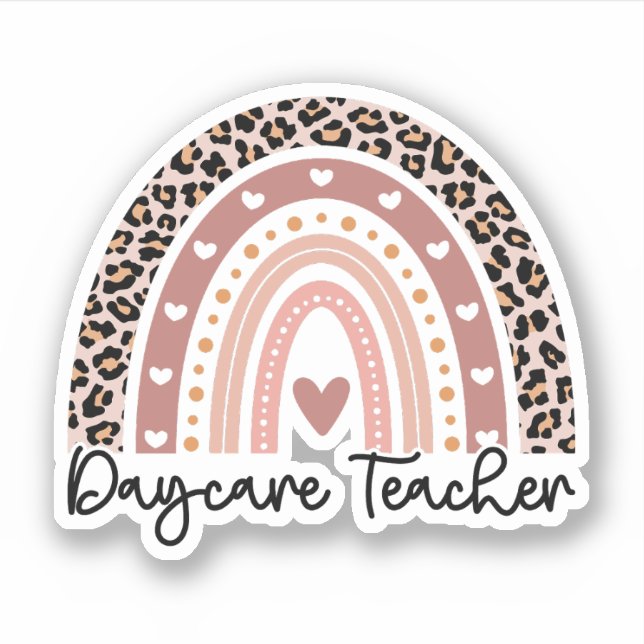 Adesivo Professor de creche Rainbow, Assistência Infantil, (Frente)