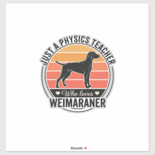 Adesivo Professor de Física Ama Weimaraner Design de Cacho