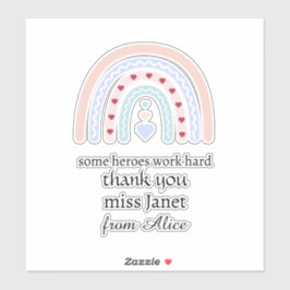 Adesivo Professor de Natal Obrigado Você personalizou o Pr