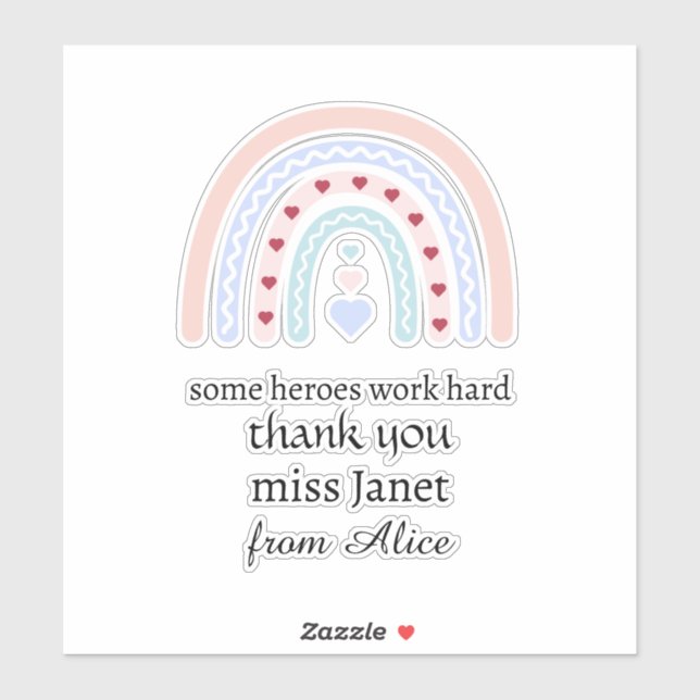 Adesivo Professor de Natal Obrigado Você personalizou o Pr (Folha)