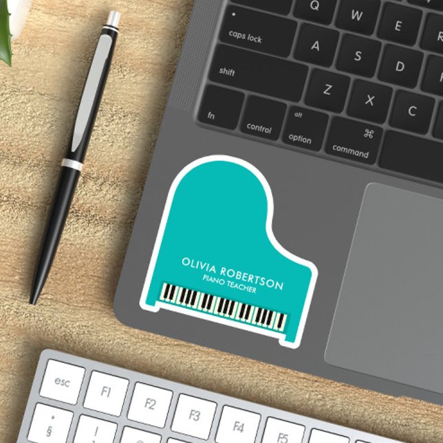 Adesivo Professor de Piano, Music Studio, Piano Tutor, Pia (Criador carregado)