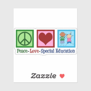 Adesivo Professor Especial de Educação Peace Love
