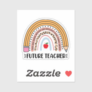 Adesivo Professor Futuro, Professora Em Andamento, Chá De