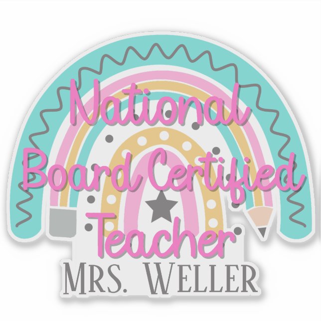 Adesivo Professor Personalizado de Conselho Nacional do Ar (Frente)