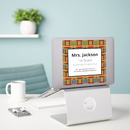 Adesivo Professora Laptop Kente K84 Vinil, Classe 1rua