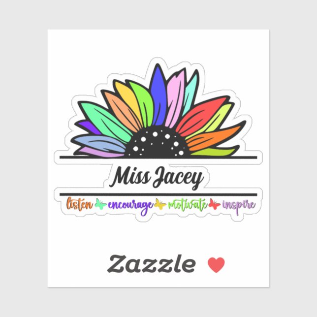 Adesivo Professores de flores selvagens Apreciação, profes (Folha)