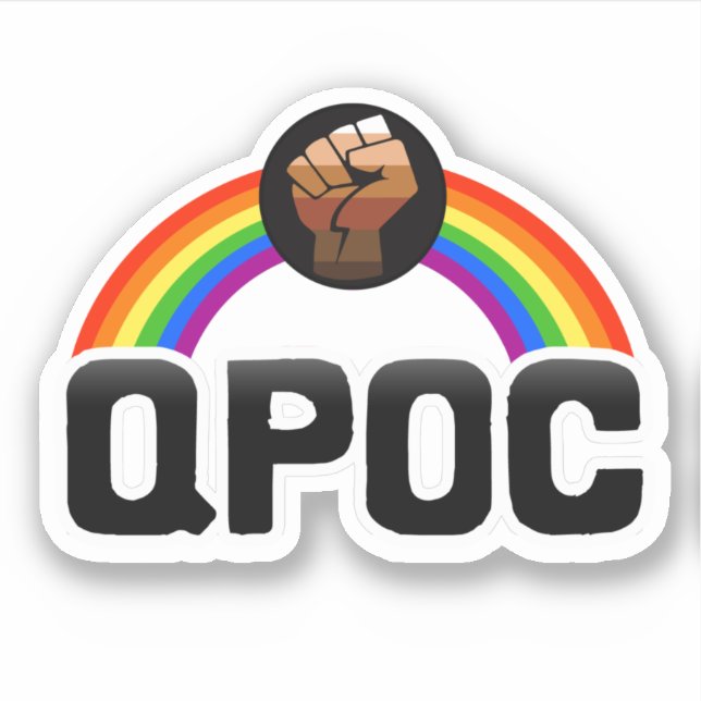 Adesivo Progress Pride QPOC (Frente)