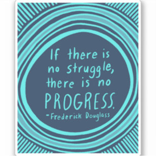 Adesivo PROGRESSO DA LUTA Douglass Cote Cotação Azul