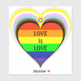 Adesivo Progresso do Rainbow Pride Heart Sticker