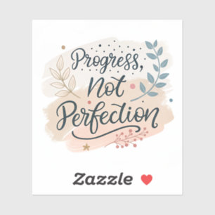 Adesivo Progresso Não Perfeição Cal Motivacional Elegant
