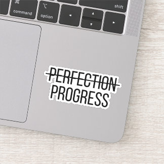 Adesivo Progresso Não Perfeição Vinheta Motivacional