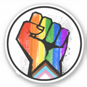 ADESIVO PROGRESSOS LGBTQ ORDEM RESISTÊNCIA AOS PEIXES