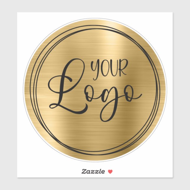 Adesivo Promoção do logotipo Dourado em preto e metálico (Folha)