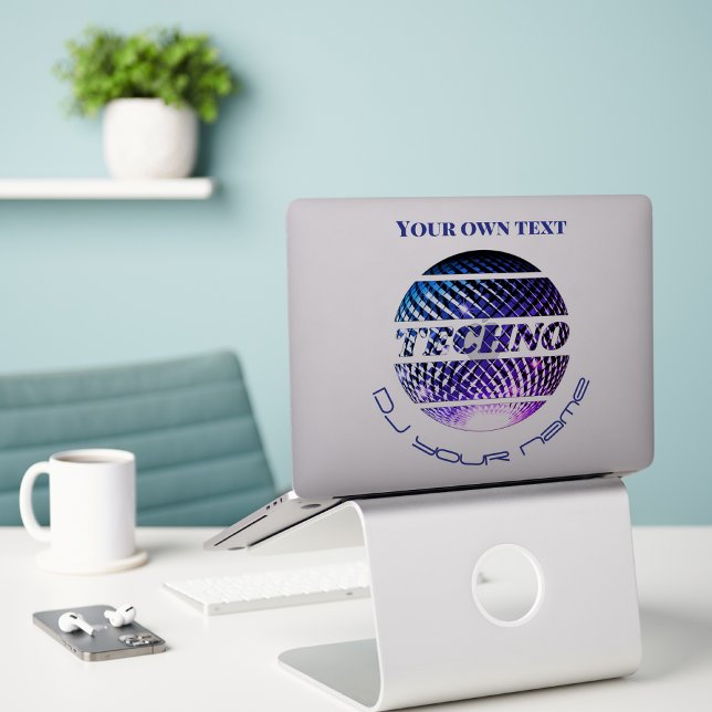 Adesivo Promoção do Techno Music DJ Custom-Cut Vinyl Stick (Criador carregado)