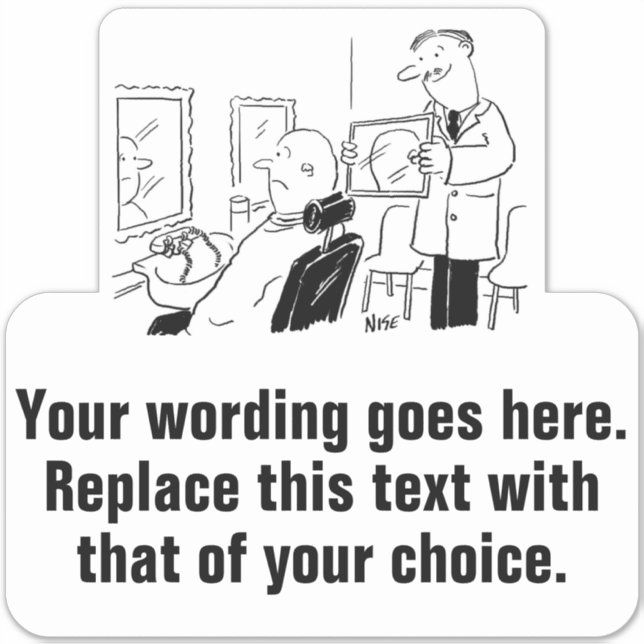 Adesivo Promocional de cabeleireiro ou masculino (Frente)