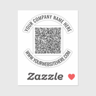 Adesivo Promocional de texto QR personalizado Vinheta come