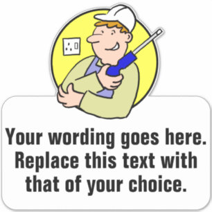 Adesivo Promocional Elétrico de Reparos Elétricos