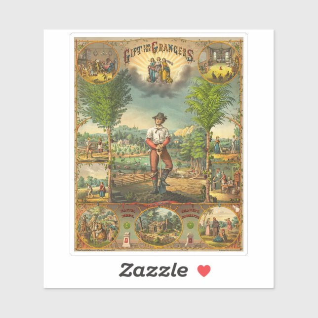 Adesivo Promocional Para Membros Do Grange (Folha)