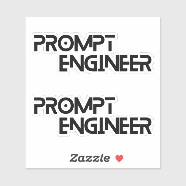 Adesivo Prompt engineer minimalist quote (Folha)