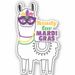Adesivo Pronto para máscara de lhama do Mardi Gras contas