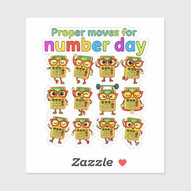 Adesivo Proper Maths for Number Day Cute Sticker (Folha)
