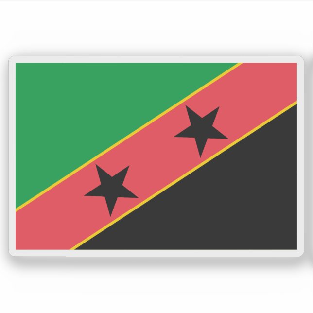 Adesivo Proposta de bandeira de São Tomé e Príncipe de 197 (Frente)