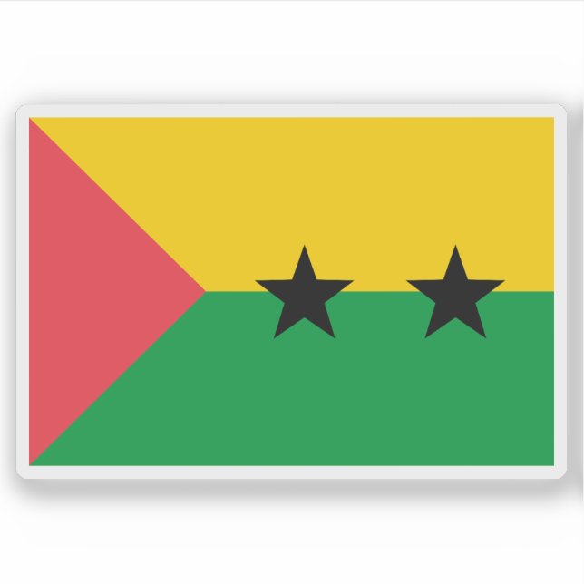 Adesivo Proposta de bandeira de São Tomé e Príncipe de 197 (Frente)