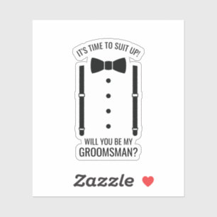 Adesivo Proposta de Padrinho de casamento de Arco de Casam