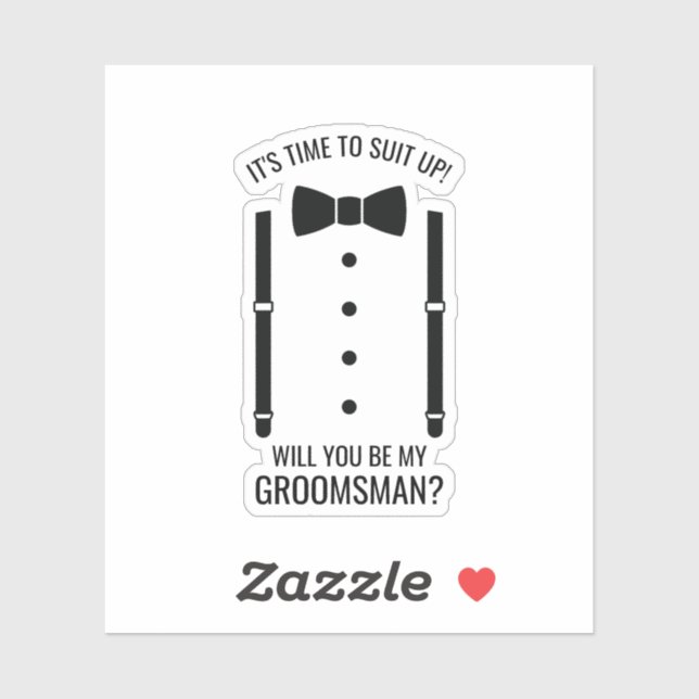 Adesivo Proposta de Padrinho de casamento de Arco de Casam (Folha)