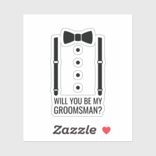 Adesivo Proposta de Padrinho de casamento Personalizado de