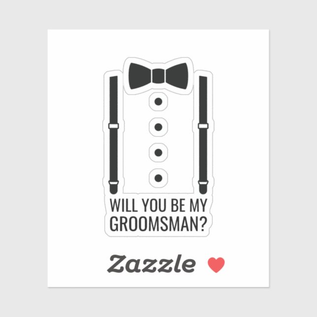 Adesivo Proposta de Padrinho de casamento Personalizado de (Folha)