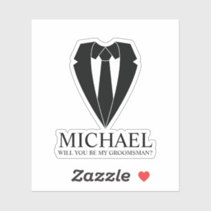 Adesivo Proposta de Padrinho de casamento Personalizado de