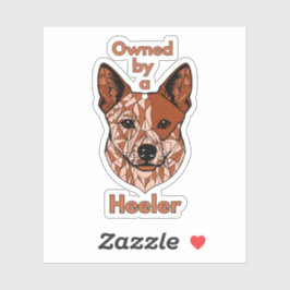 Adesivo Propriedade de um Heeler (Vermelho)