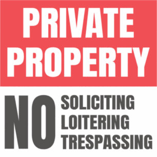 Adesivo Propriedade Privada Sem Solicitação
