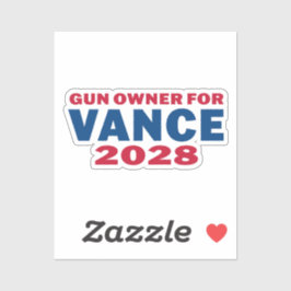 Adesivo Proprietário de Arma para Vance 2028