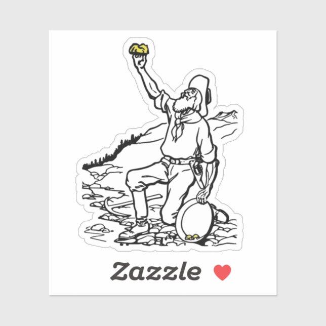 Adesivo Prospector Dourado de Tempo Antigo (Folha)