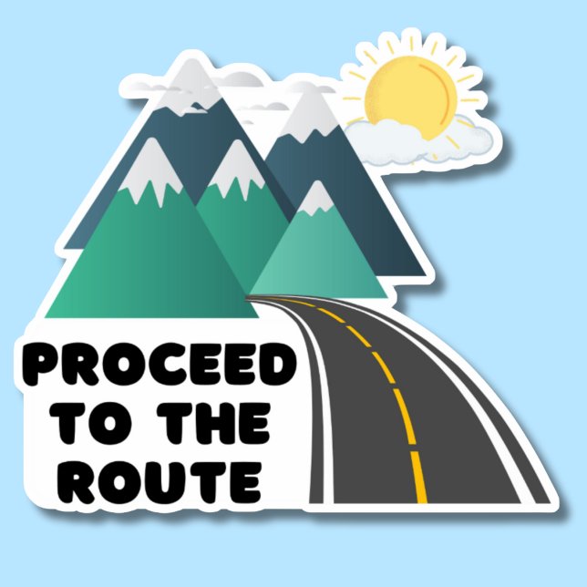 Adesivo Prosseguir para a rota à prova d'água de empreendi (Criador carregado)