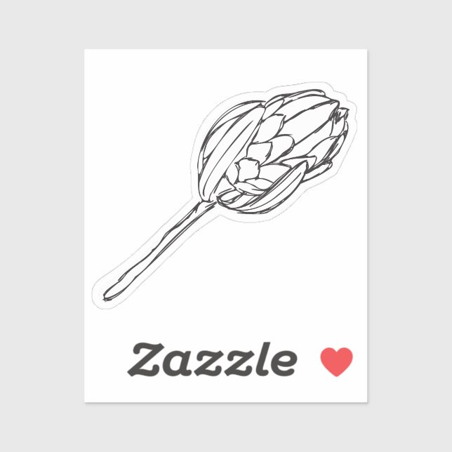 Adesivo Protea Preto e Branco recorte personalizado Sticke (Folha)