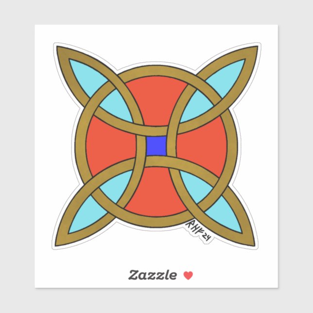 Adesivo Proteção Nórdica contra Witchcraft ou Witch's Knot (Folha)