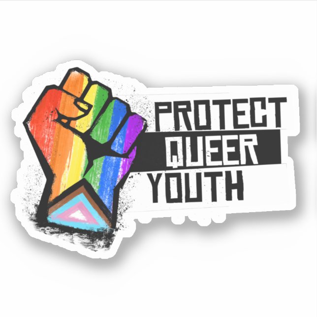 Adesivo Proteger Jovens Queer (Frente)